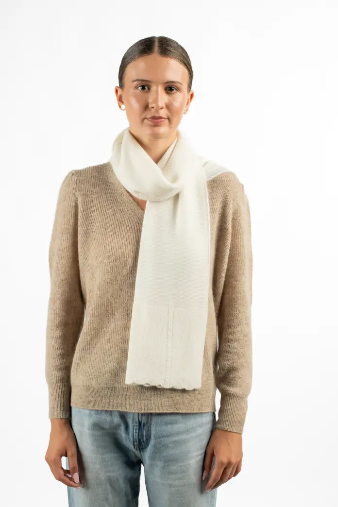 ANNA Scarf - Silk cream