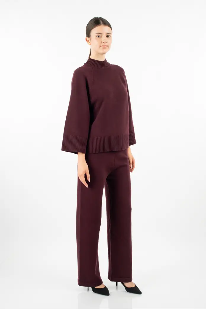 CAROLL Trousers - Chestnut plum