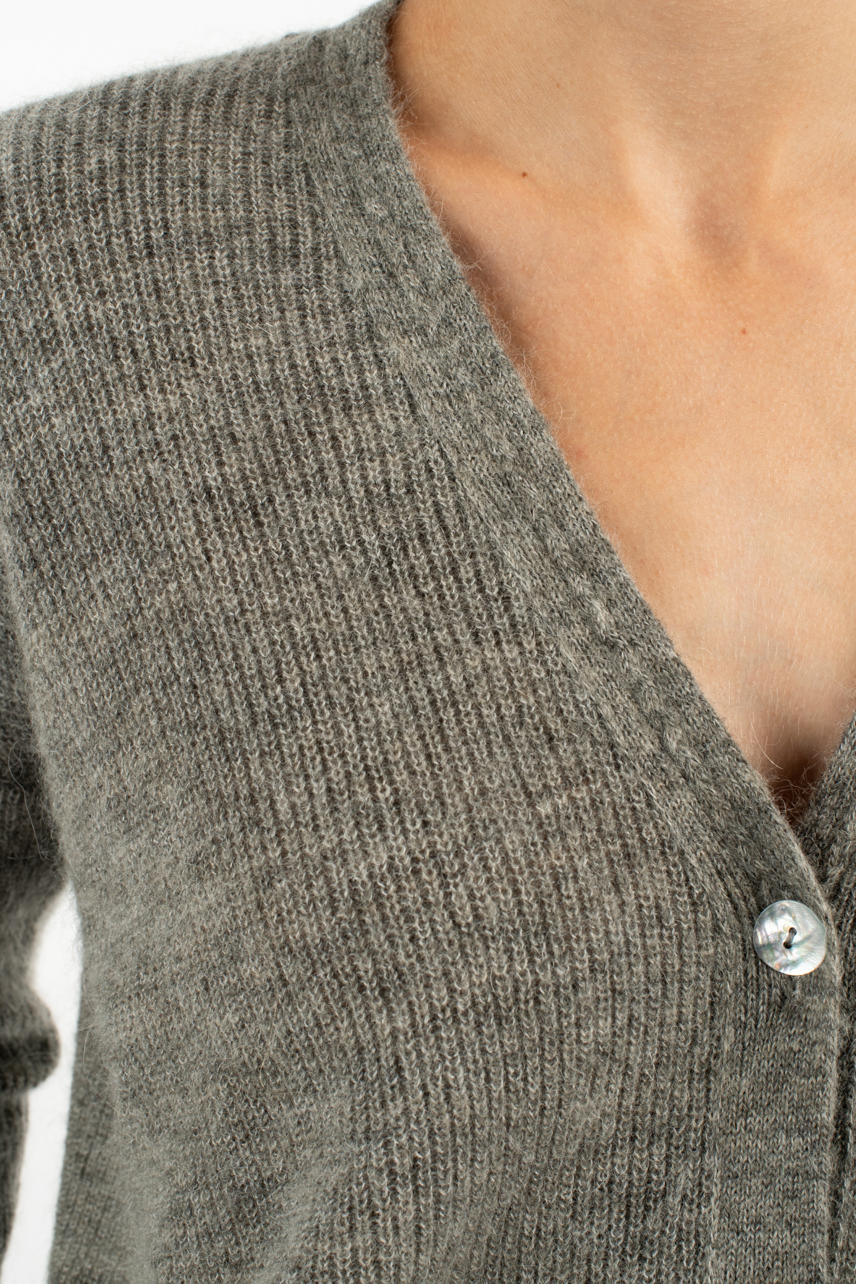 BARBARA Cardigan - Earth grey